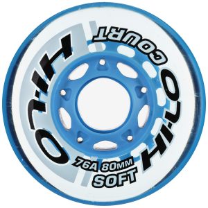 Alternative view of Mission Hi-Lo Court Indoor Soft 76A Roller Hockey Wheel - Blue - 4 Pack