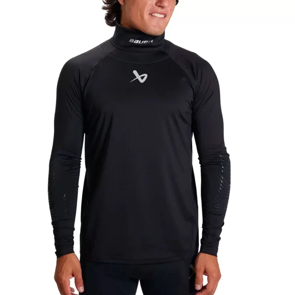 BAUER LONG SLEEVE NECKPROTECT TOP SENIOR