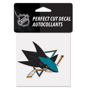 SAN JOSE SHARKS PERFECT CUT DECAL 4" X 4"