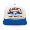 Alberta Pond Hockey Snapback: Cream/Blue