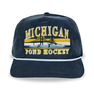 Michigan Pond Hockey Snapback: Corduroy