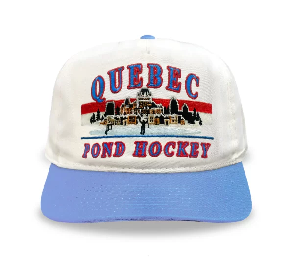 Quebec Pond Hockey Snapback: Cream