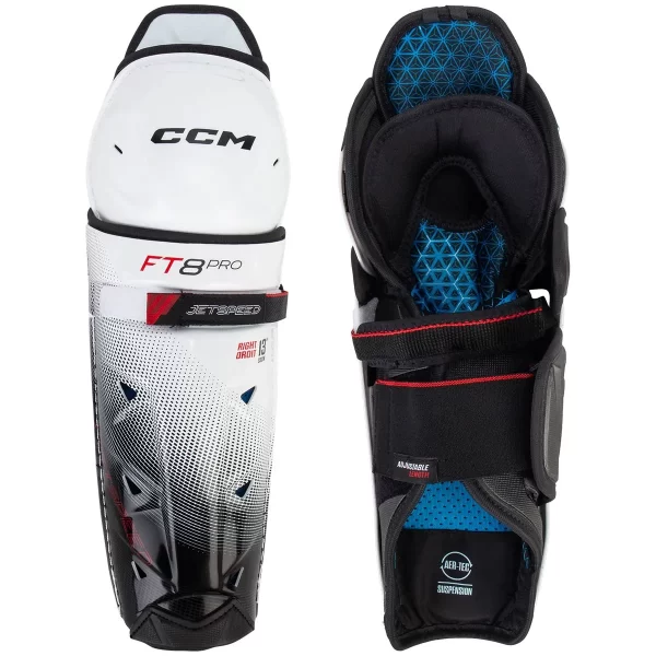 CCM Jetspeed FT8 Pro Junior Hockey Shin Guards